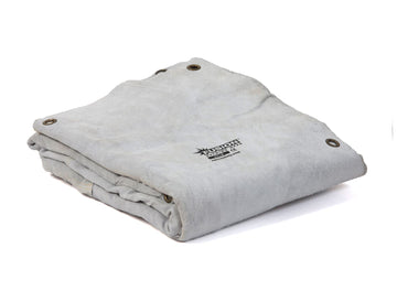 FUSION chrome leather welding blanket with Kevlar stitching and metal eyelets, 1800mm x 1800mm