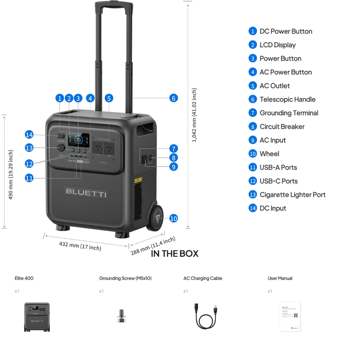 Bluetti Elite400 Portable Power Station | 2600w 3840wh