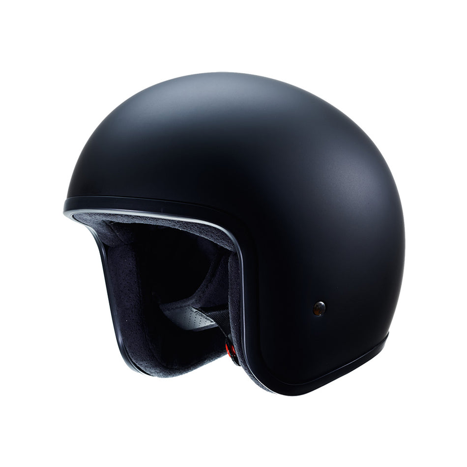 Motorcycle Helmet Eldorado Exr Open Face 2xl Matte Black Low Profile