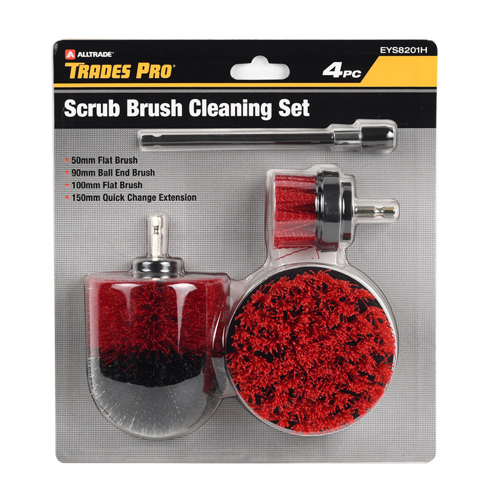 4pc Scrub Brush Cleaning Set | Alltrade