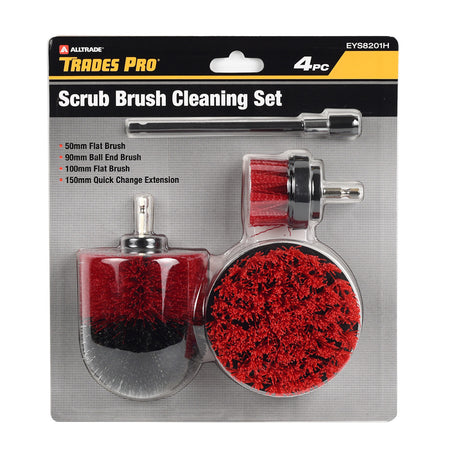 4pc Scrub Brush Cleaning Set | Alltrade