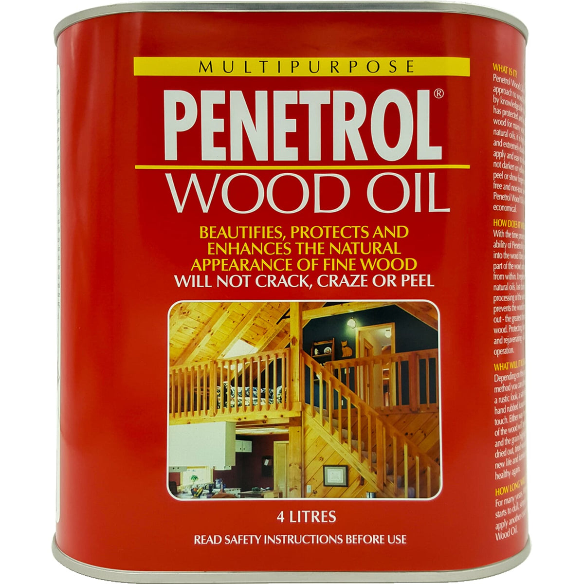 Flood Penetrol Wood Oil 4L (Red Can) | Hobeca