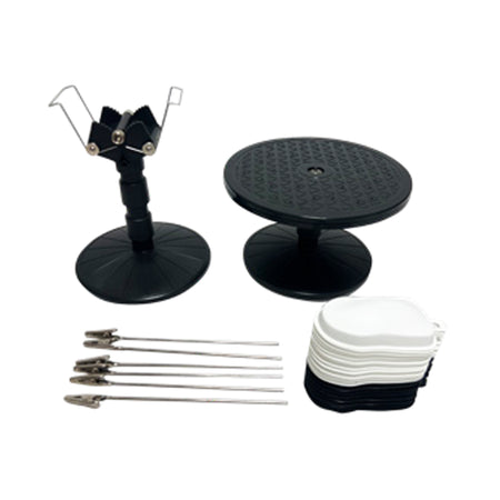 Formula Airbrush Painting Turntable And Holder Kit With Clips