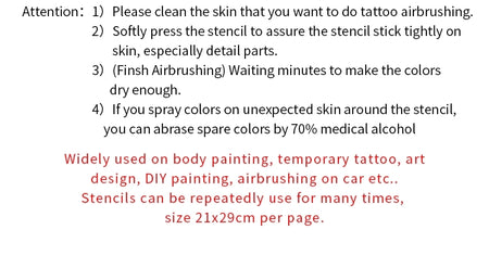 Formula Airbrush Waterproof Temporary Tattoo Ink 30ml Black
