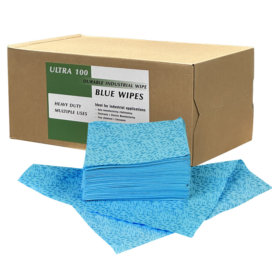 Eds Auto Ultra 100 Industrial Blue Wipes 200 Per Box