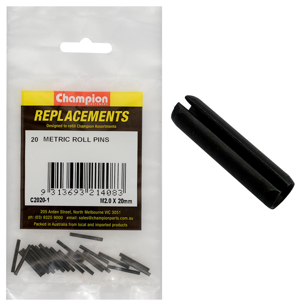 Champion 2.0 x 20mm Metric Roll Pin -20pk | ISL