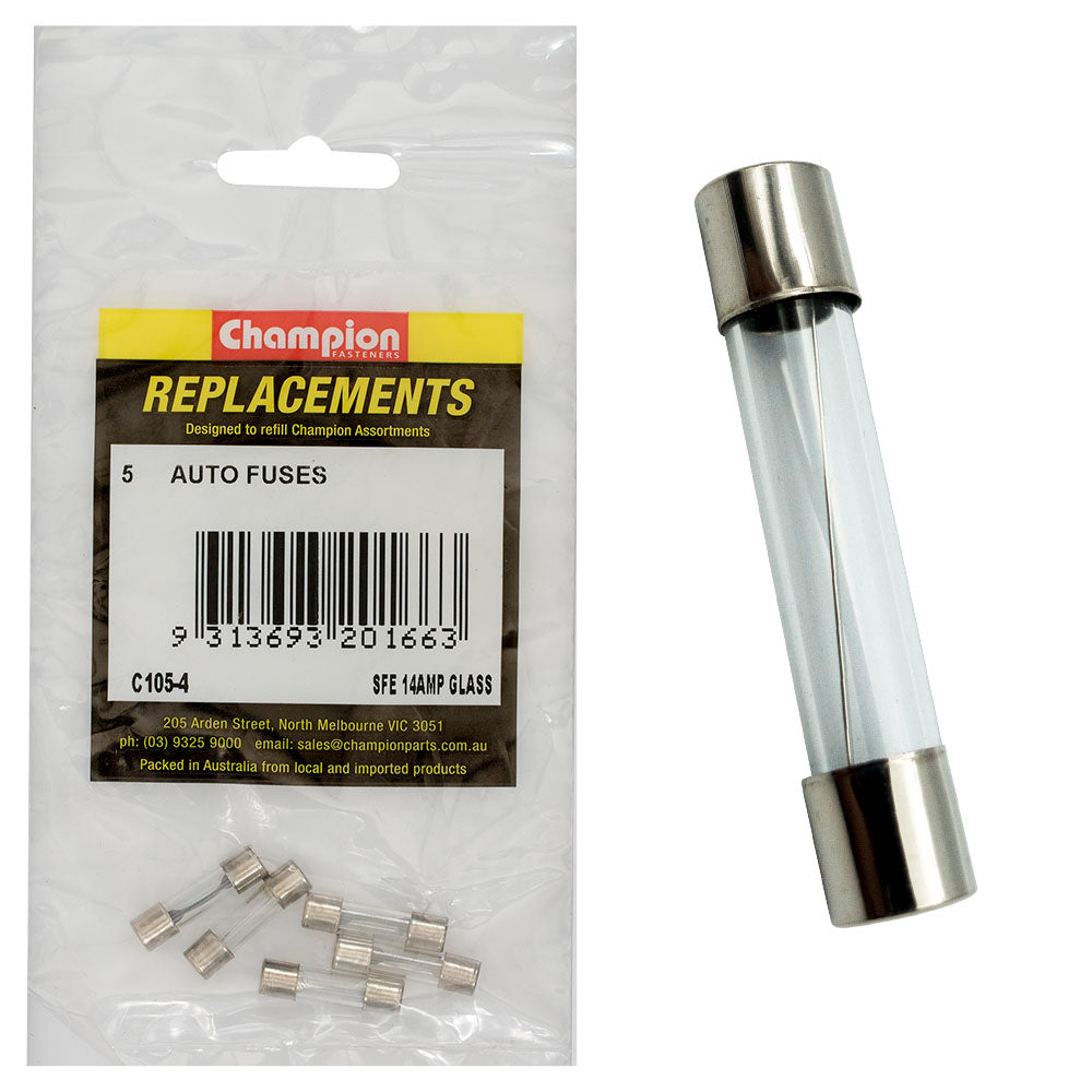 Champion Sfe 14 Amp Glass Fuse -5pk | ISL
