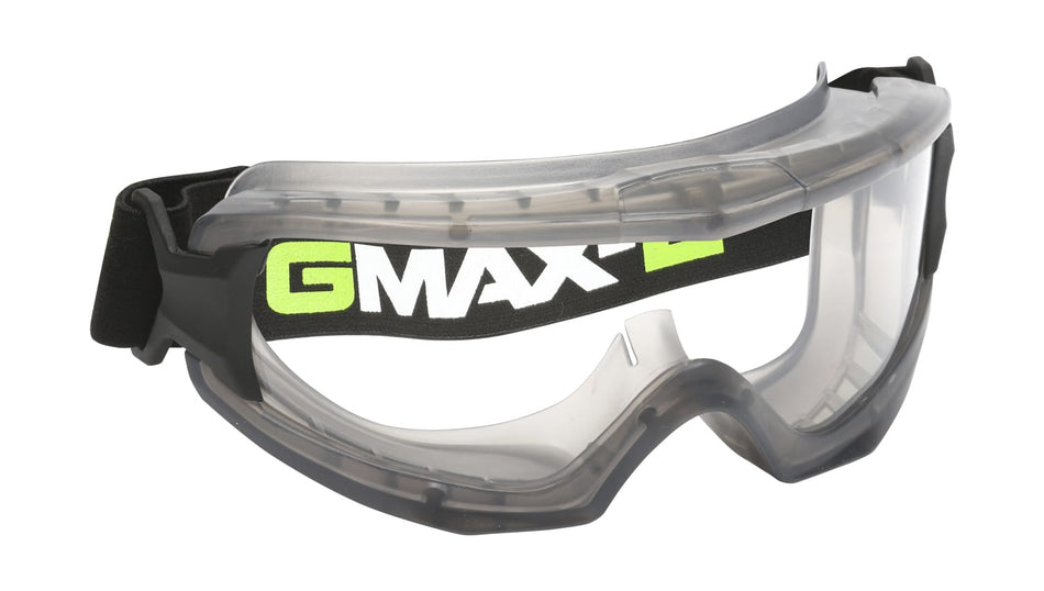 GMAX GOGGLE CLEAR, AF Lens, Vented, Med Impact, Splash Protection, AS/NZS1337.1 Cert. - Clear