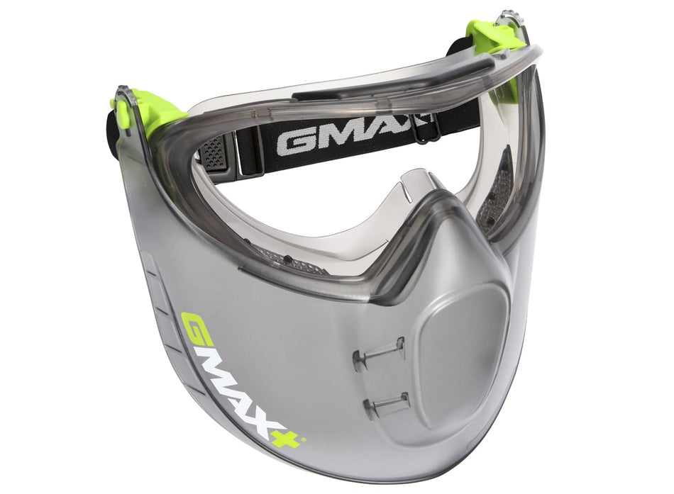 GMAX FACESHIELD CLEAR AF Lens Vented Goggle , Flip-up Faceshield , Impact/Splash Protection, AS/NZS1337.1 Cert - Clear