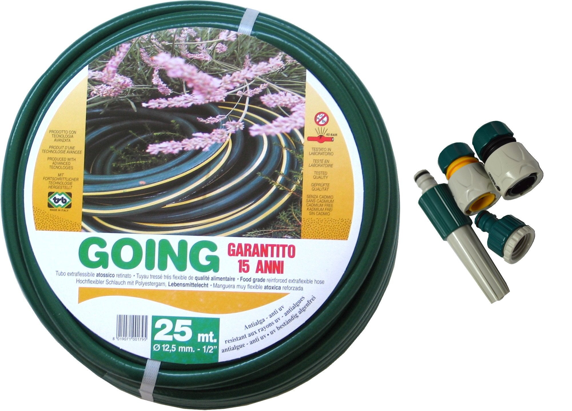 Adflex Plastic Garden Hose with Fittings 12mm x 25m Going – Engineers ...