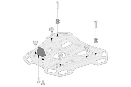 Rear Carrier Adapter Kit To Fit Givi Monokey Topcase To Sw Motech Adventure Rack | Formula
