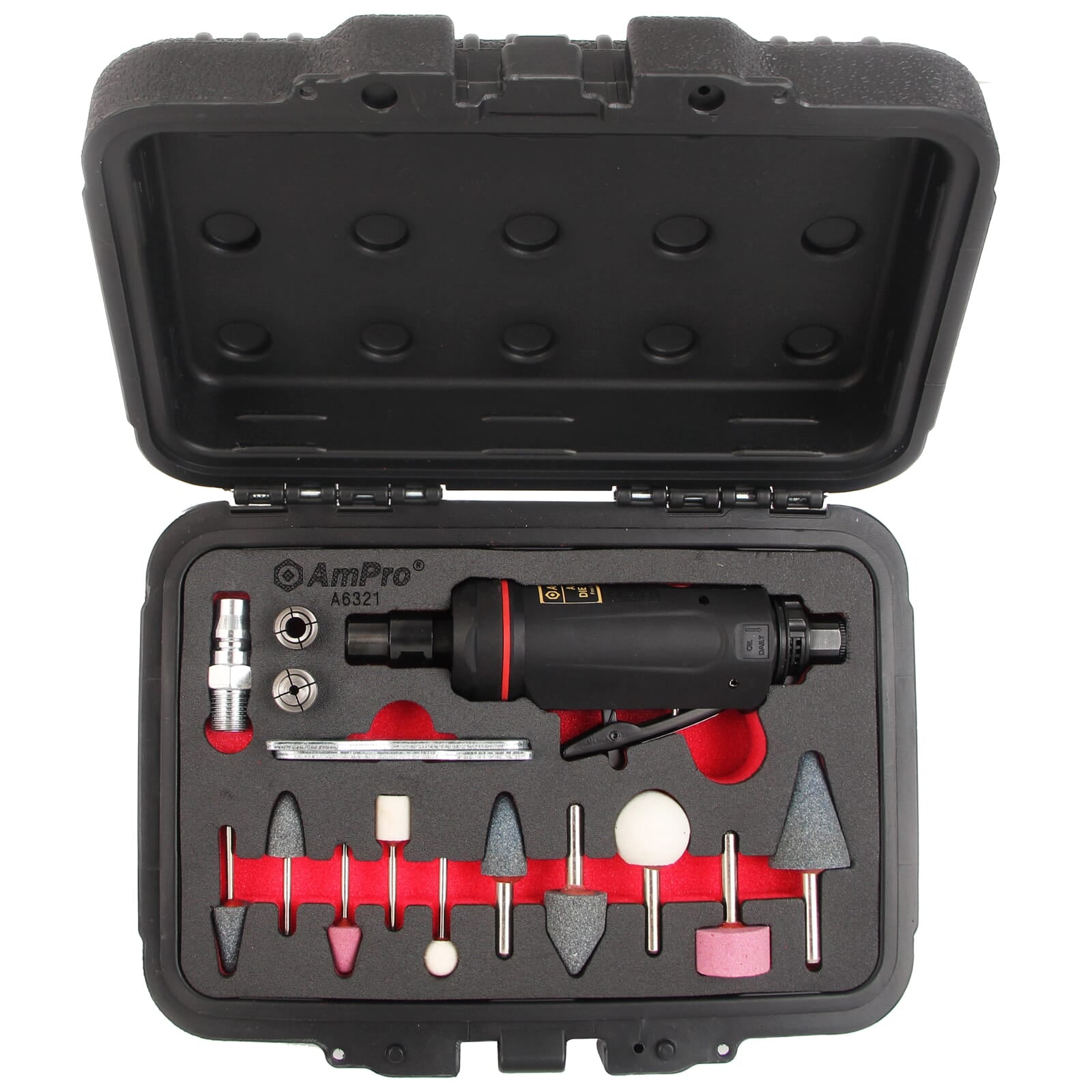 AmPro Air Die Grinder Kit including Mounted Points | Hobeca
