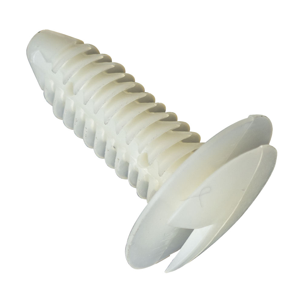 GTi Trim Clip White 19.5mm x 29mm, 6.6-7.5mm Hole | ISL
