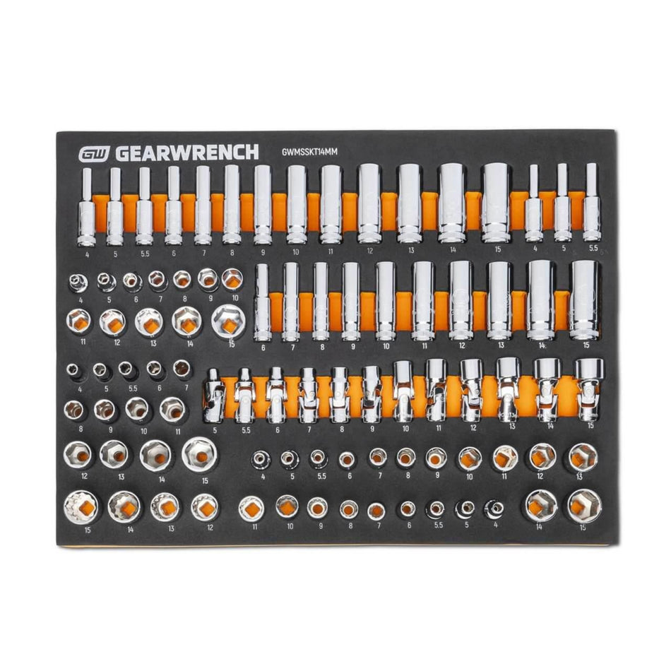 Gearwrench® 89Pc 1/4in. Drive Master Metric Socket Set in EVA Tray