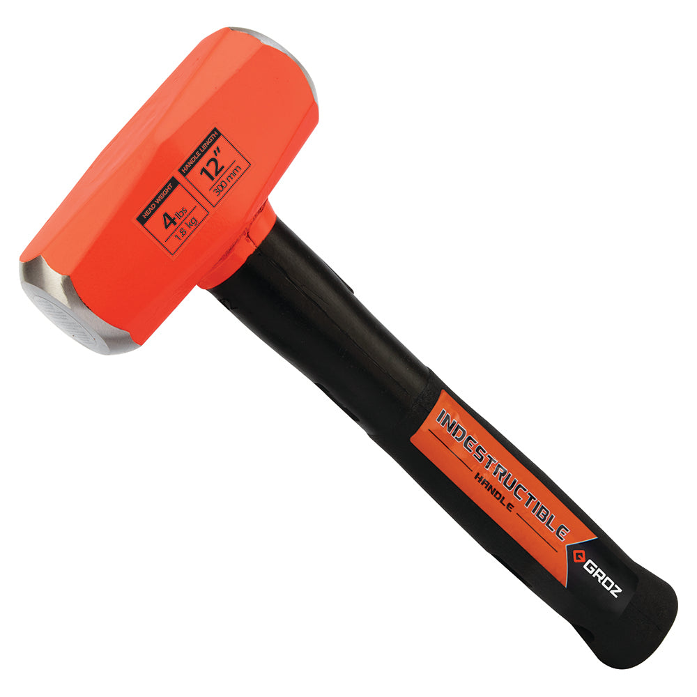 Groz Drilling Hammer 1.8kg - Indestructible Handle 12in | ISL