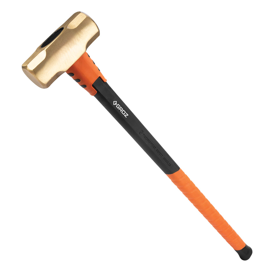 Groz Brass Head Sledge Hammer 2.7kg-Fibreglass Handle 900mm | ISL