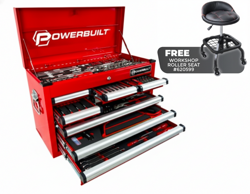 Powerbuilt 219pc Apprentice Tool Chest & Assorted Tools - Free Seat!