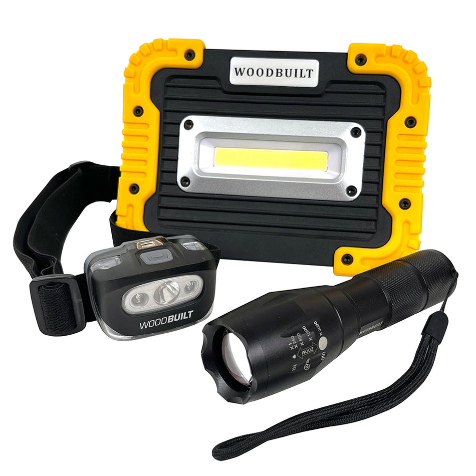 Woodbuilt 3pc LED Lighting Trio Package