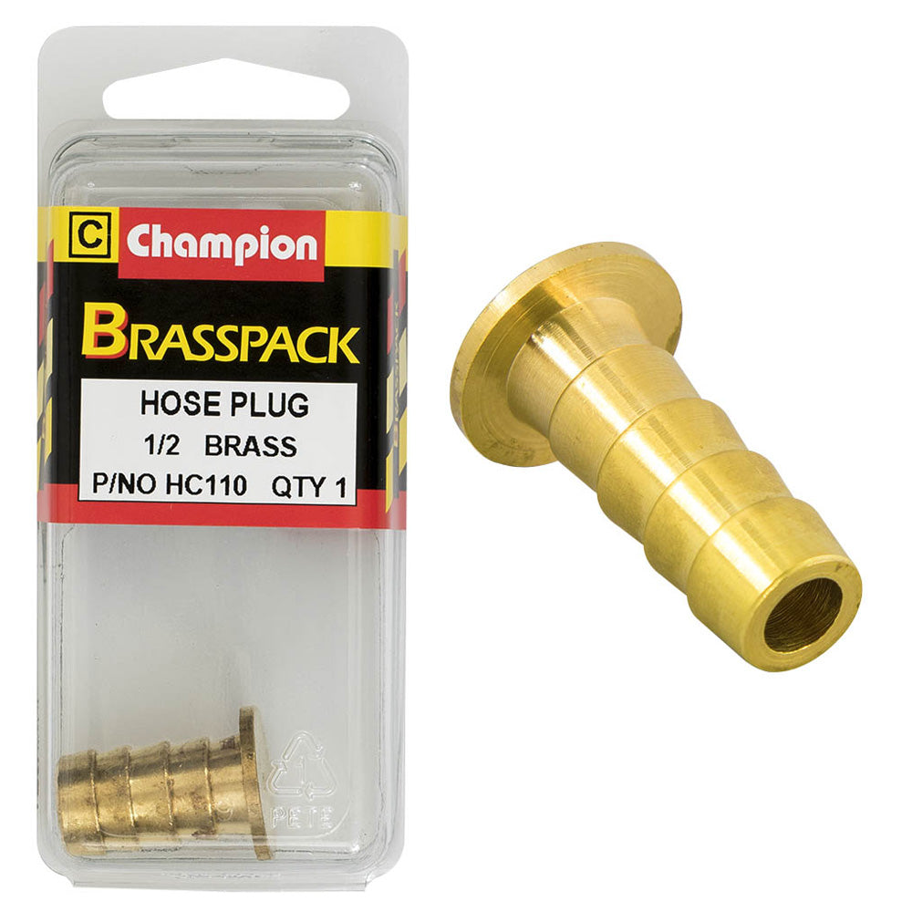 Champion Brass Hose Plugs - Barbed - ISL_HC110
