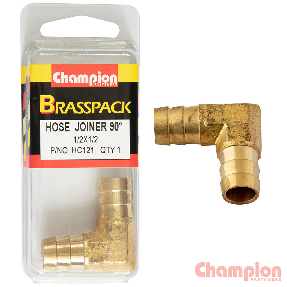 Champion Hose Joiner 90 deg Barb Elbow Brass - ISL_HC121