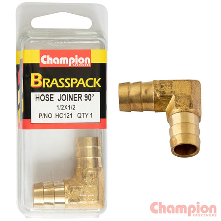 Champion Hose Joiner 90 deg Barb Elbow Brass - ISL_HC121