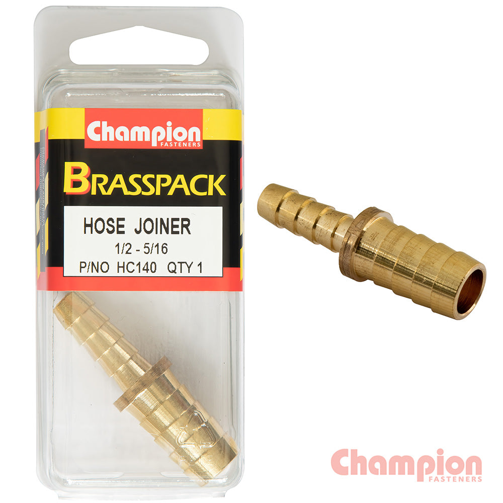 Champion Hose Joiner Brass Reducing 1/2 - 5/16 | ISL