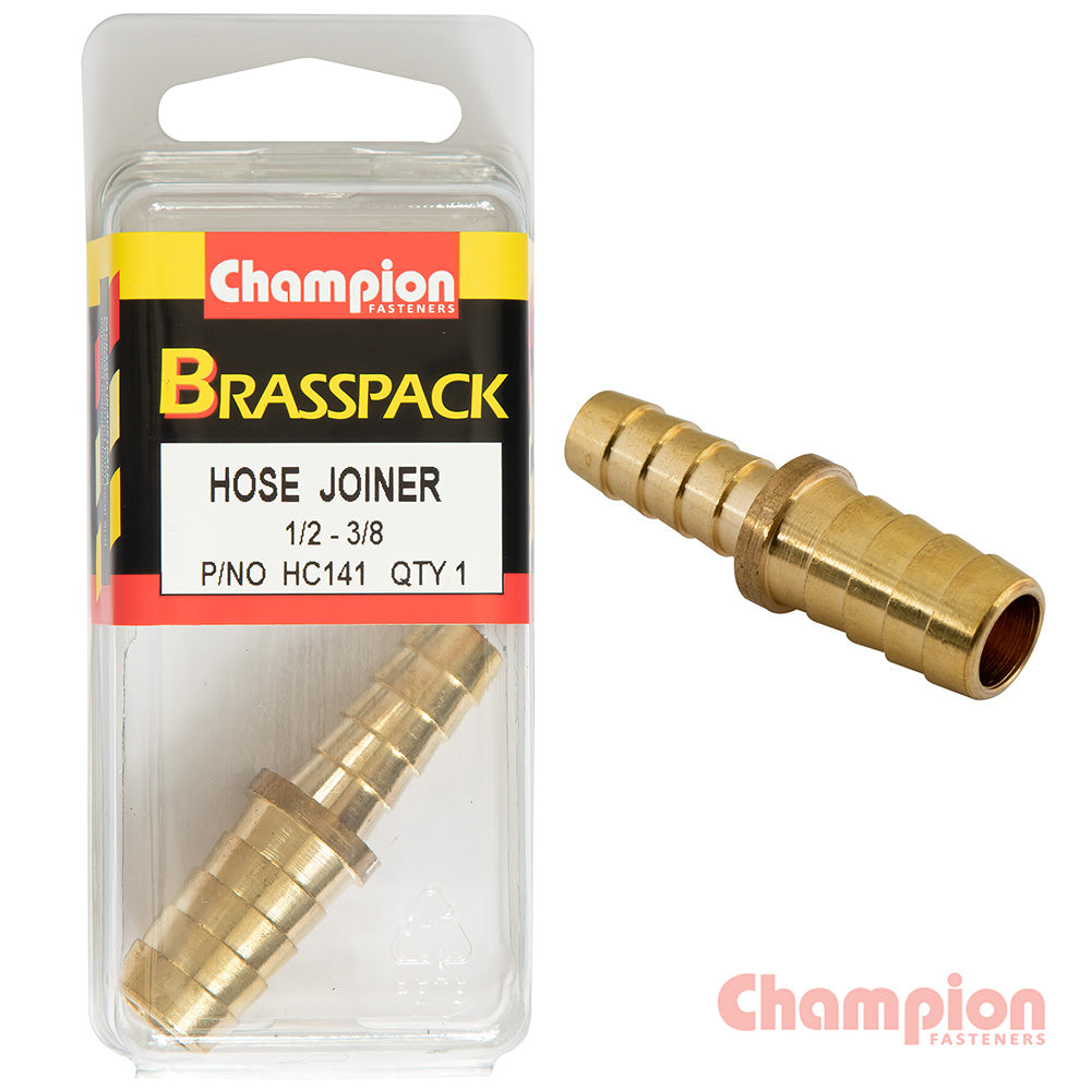 Champion Hose Joiner Brass Reducing 1/2 - 3/8 | ISL
