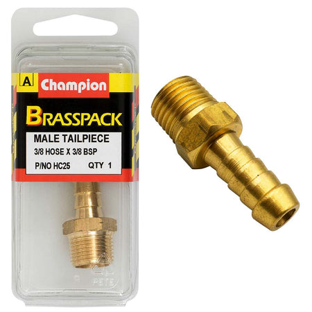Champion Brass Male Hose Barb 3/8in - ISL_HC25