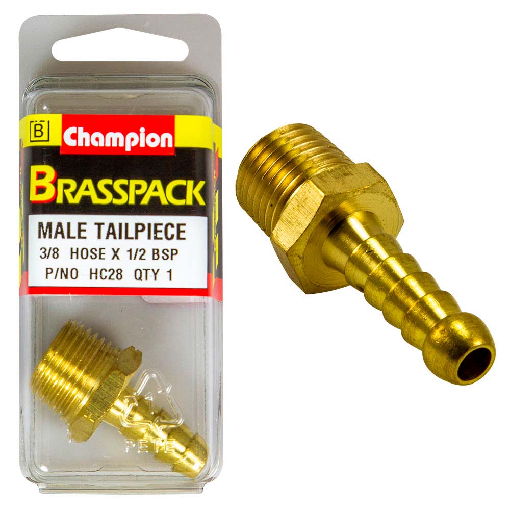 Champion Brass Male Hose Barb 3/8in - ISL_HC28