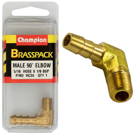 Champion Brass 90Deg Male Elbow 5/16in - ISL_HC34