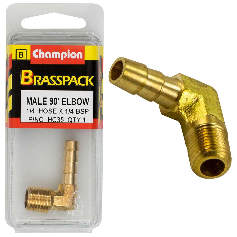 Champion Brass 90Deg Male Elbow 1/4in - ISL_HC35
