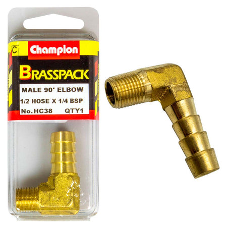 Champion Brass 90Deg Male Elbow 1/2in - ISL_HC38