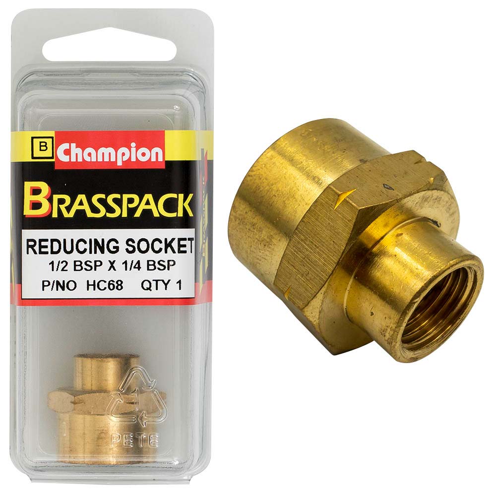 Champion Brass BSP Reducing Socket 1/2in - ISL_HC68