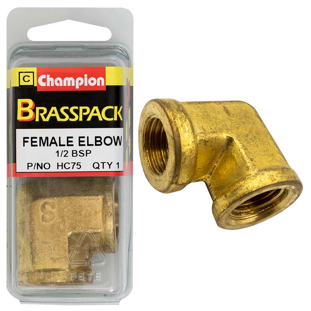 Champion Brass BSP Female Elbow - ISL_HC75