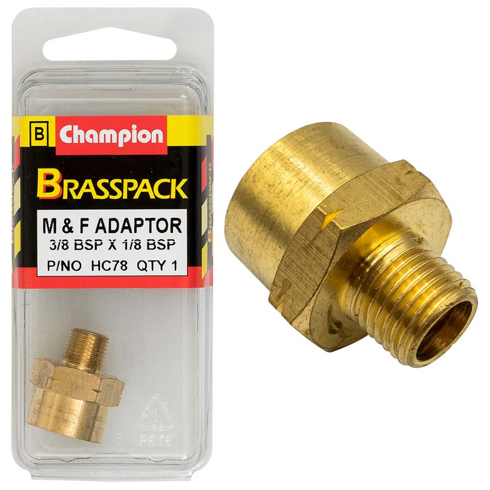Champion Brass BSP F/M Adaptor 3/8in - ISL_HC78