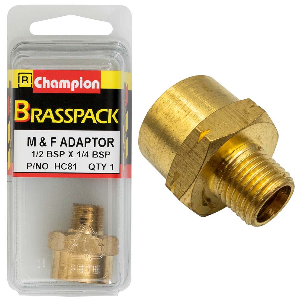 Champion Brass BSP F/M Adaptor 1/2in - ISL_HC81