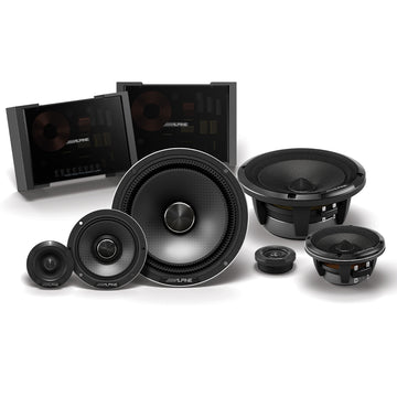Alpine Status Series 6.5 inch component speaker with carbon cone woofer and tweeter