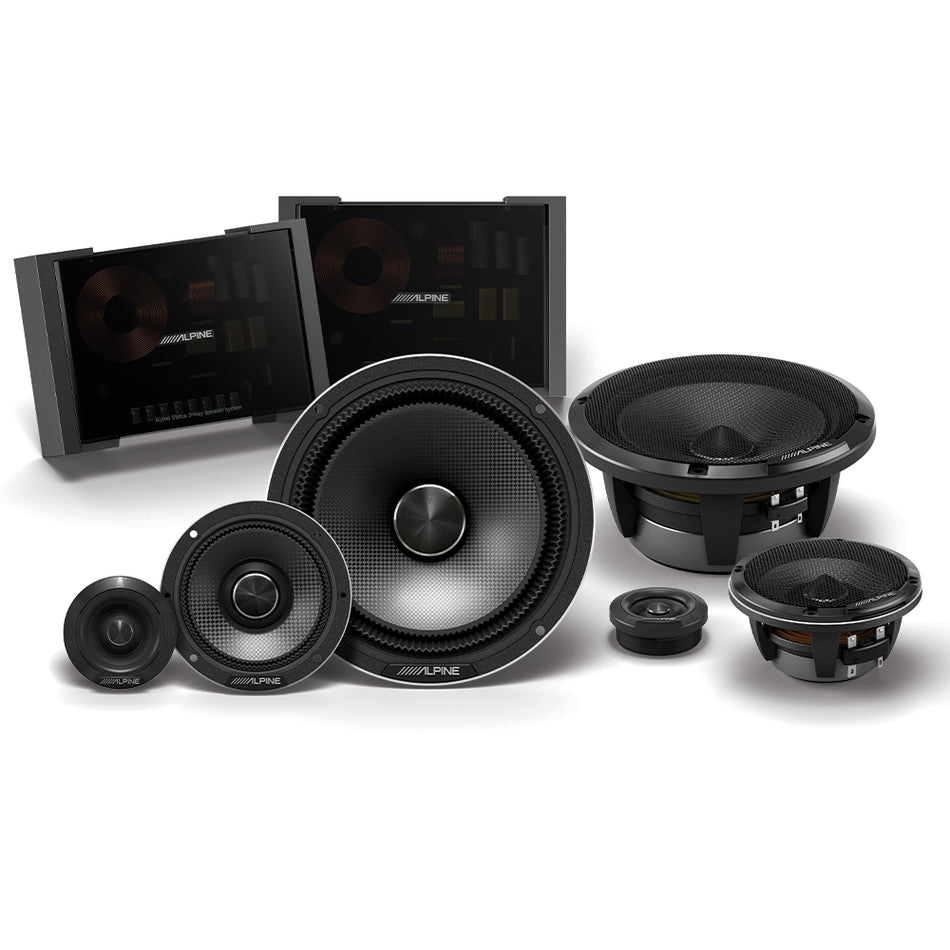 Alpine Status Series 6.5" Component Speaker 100w Rms 3-Way Slim-Fit