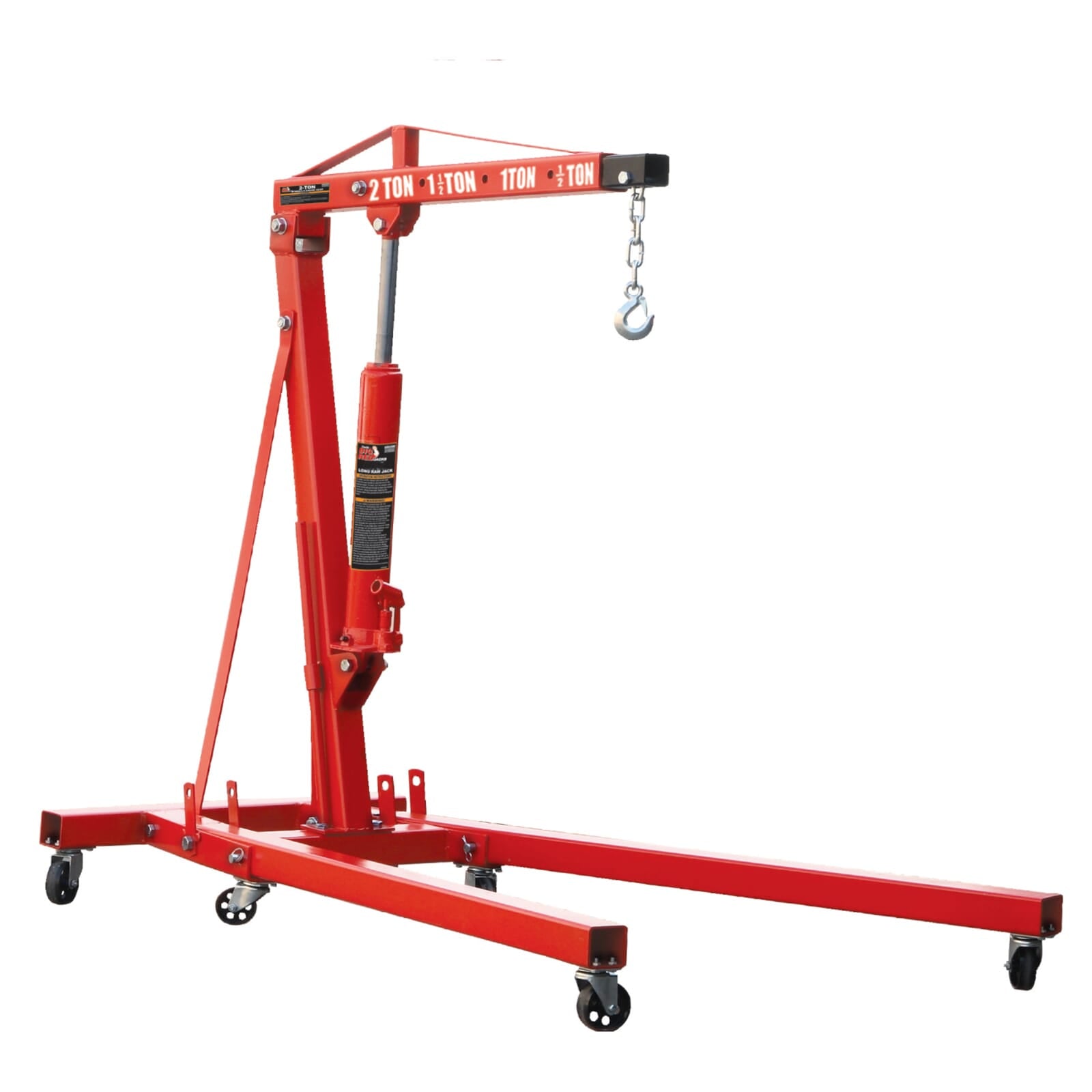 Torin - Big Red Foldable Engine Hoist 2 Ton with Engine Leveler | Hobeca