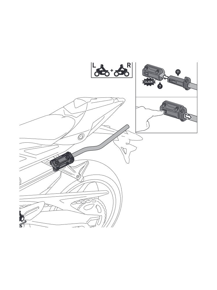 Pannier Support Arms Sw Motech For Blaze Bags Triumph Street Triple R 765 19-21 | Formula