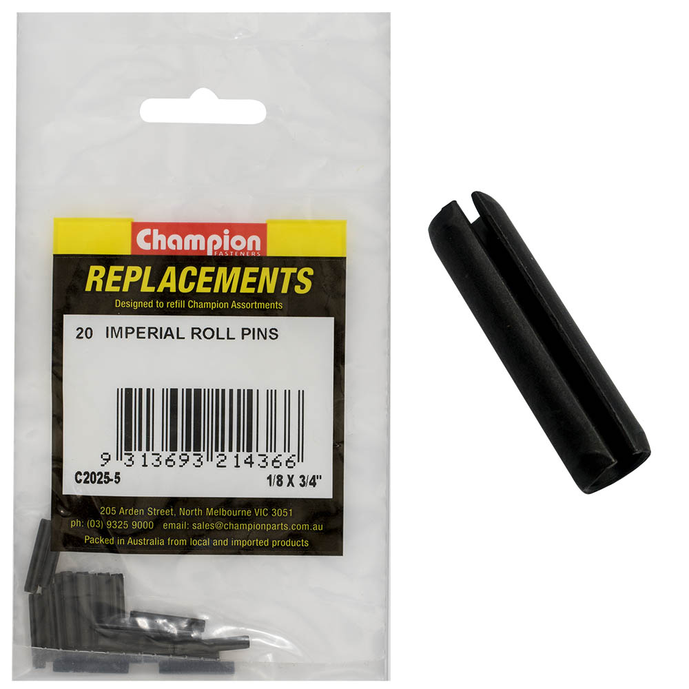Champion 1/8 x 3/4in Imperial Roll Pin -20pk | ISL