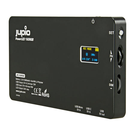 Jupio Powerled 160 Rgb Led Light / Power Bank With Built-In Battery 3800mah | Formula
