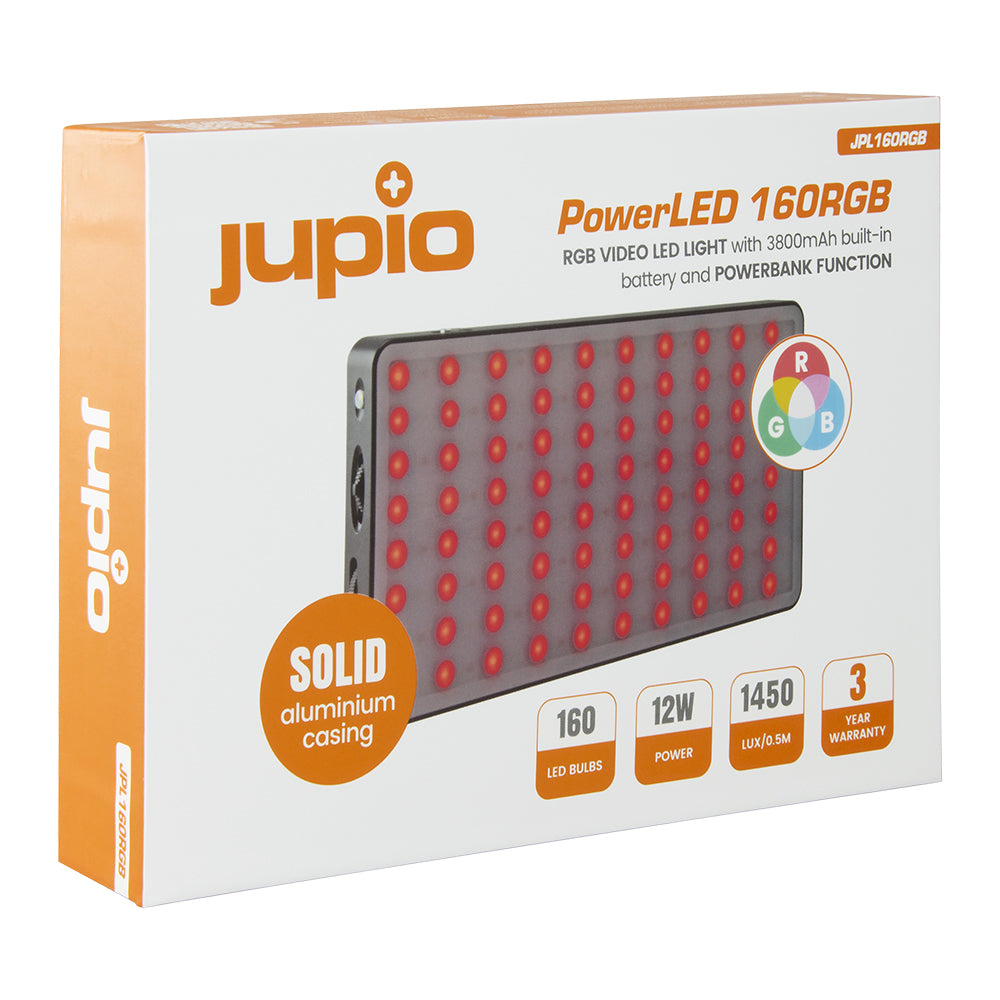 Jupio Powerled 160 Rgb Led Light / Power Bank With Built-In Battery 3800mah | Formula