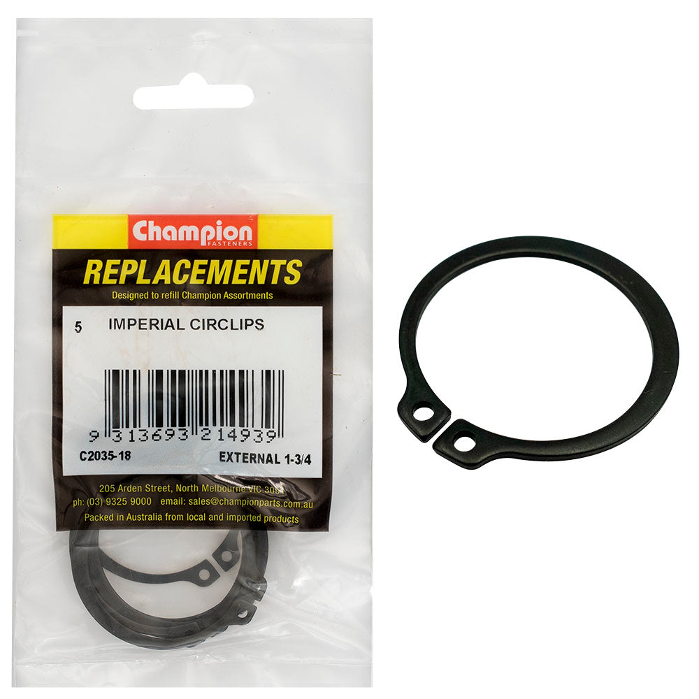 Champion 1-3/4in Imperial External Circlip -5pk | ISL
