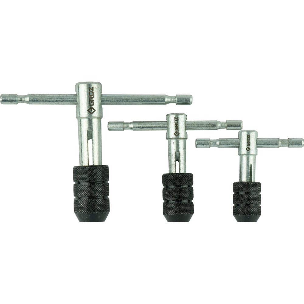 Groz Tap Wrench Set - T Handle Type (Set Of 3) | ISL