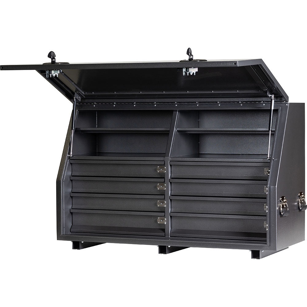 KABoxes 1360 Series 8 drawer tool storage box charcoal grey front view