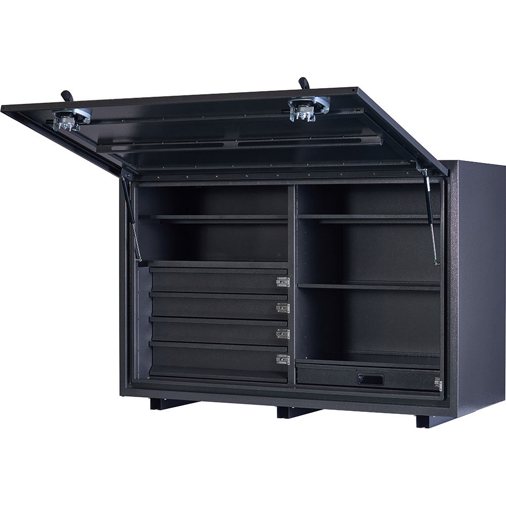 KABoxes 1400 Series 4 drawer tool chest charcoal grey front view
