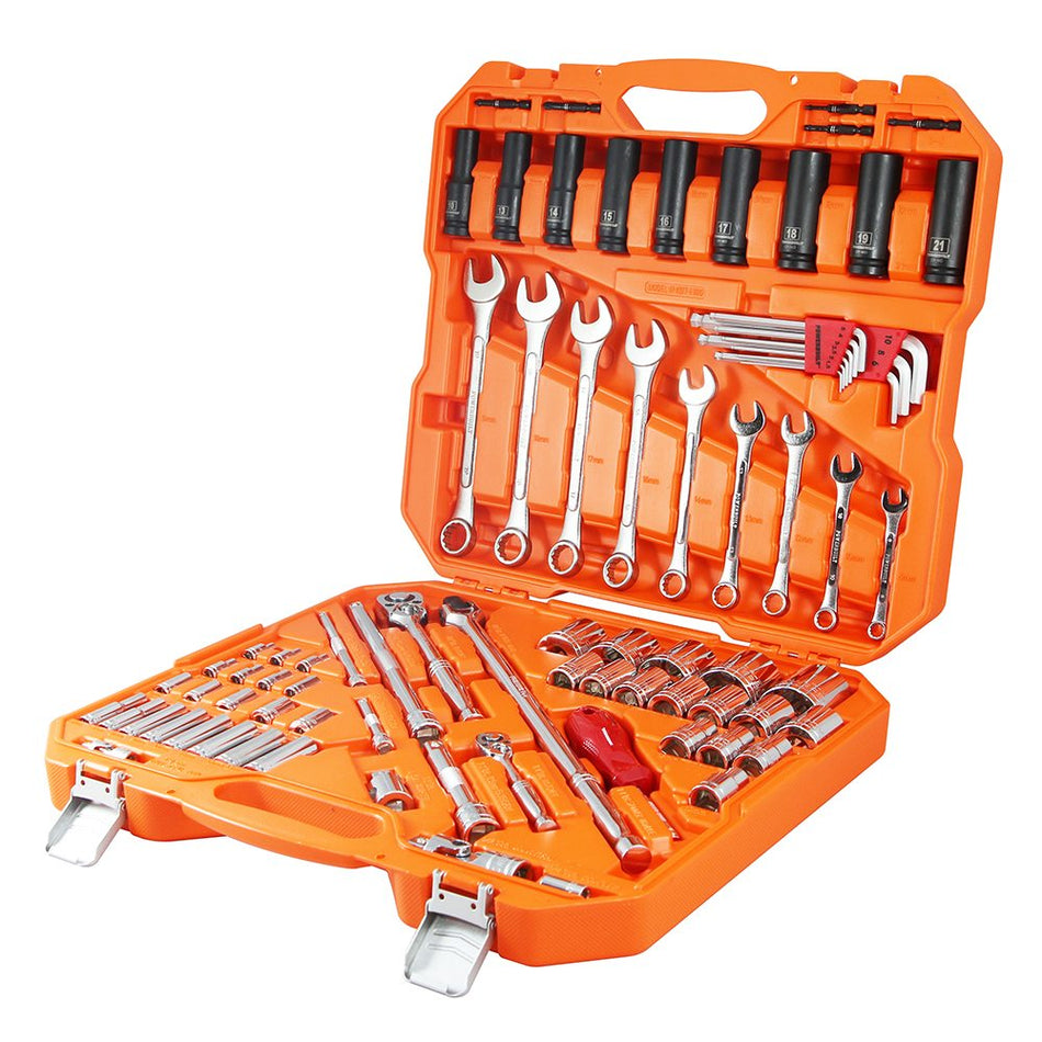 Powerbuilt 1/4” Dr, 1/2” Dr 81pc Metric Tradie Tool Set