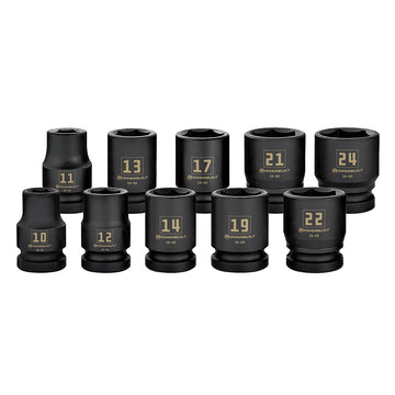 Powerbuilt 1/2" Dr 10pc Metric Impact Socket Set | Alltrade