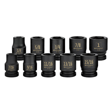 Powerbuilt 1/2" Dr 10pc Imperial Impact Socket Set | Alltrade